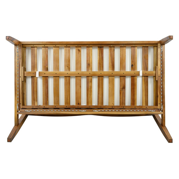 English Elm Outdoor Acacia Wood 4 Piece Conversation Set with Woven Rope Back Teak Resort Style N768P408130T_2_N768P408131T