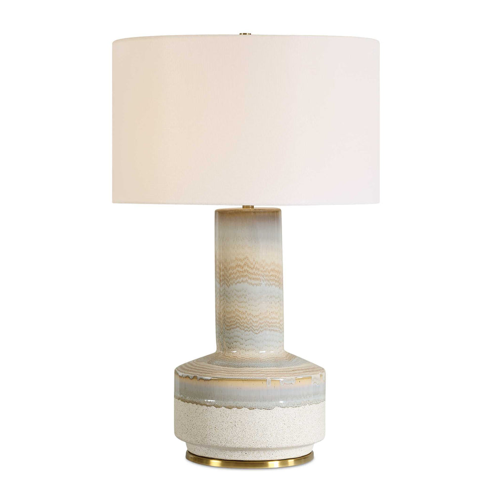 Uttermost Uttermost Armitage Ceramic Table Lamp Antique Brass Linen Shade Transitional Decor 30594-1