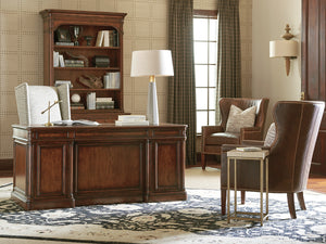 Lexington Sligh Morgan Executive Desk - Traditional Cherry Design With Faux Leather Surface & Ample Storage Solutions Vernon Wood 305-400