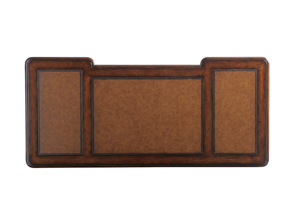 Lexington Sligh Morgan Executive Desk - Traditional Cherry Design With Faux Leather Surface & Ample Storage Solutions Vernon Wood 305-400