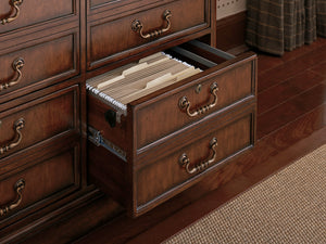 Lexington Sligh Lanier File Chest - Elegant Cherry Wood Design With Lockable Drawers For Organized Office Storage Vernon Wood 305-450