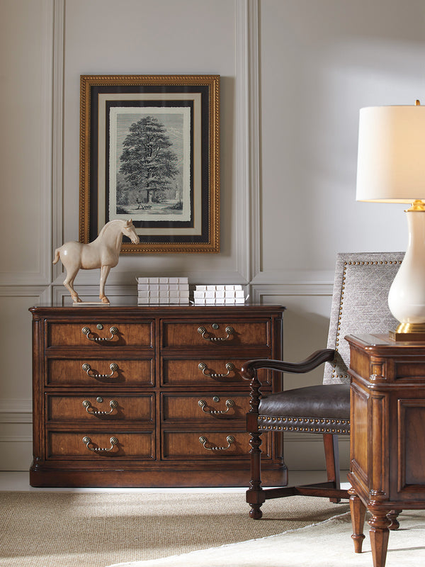 Lexington Sligh Lanier File Chest - Elegant Cherry Wood Design With Lockable Drawers For Organized Office Storage Vernon Wood 305-450