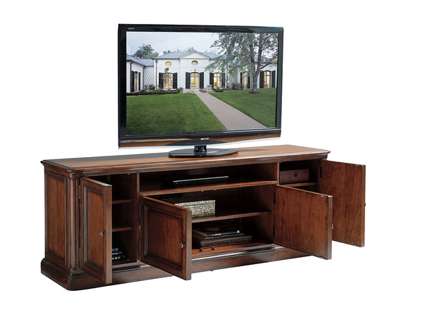 Lexington Sligh Waycroft Elegant Media Console With Cherry Finish, Adjustable Shelves, And Classic Styling Elements Vernon Wood 305-661