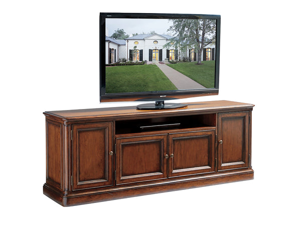 Lexington Sligh Waycroft Elegant Media Console With Cherry Finish, Adjustable Shelves, And Classic Styling Elements Vernon Wood 305-661