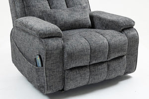 English Elm Oversized Power Lift Recliner Chair with Massage Heating and Usb Charging for Living Room Grey W547S00071