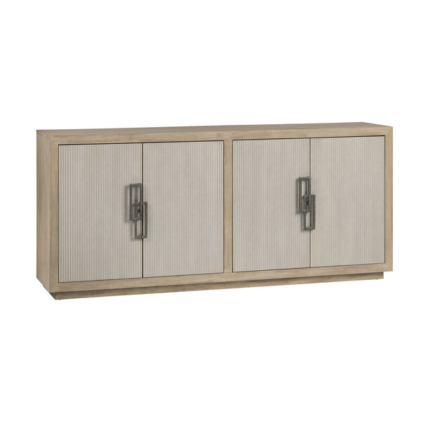 Crestview Collection Transitional Media Sideboard - Modern Storage Solution With Antique Nickel Accents For Your Living Room Tan Solid Wood Cvfdr1217