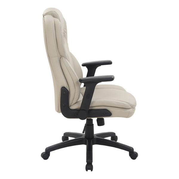 OSP Home Furnishings Exec High-back Bonded Leather Office Chair with Lumbar Support and Pneumatic Height Adjust EC91150-EC21