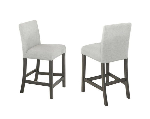 English Elm Selena Set Of 2 Modern Light Gray Counter Height Chairs With Gray Wood Frame & Ergonomic Comfort B061P406089-GIGA