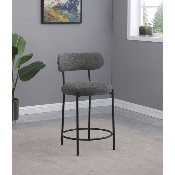 English Elm Concord Grey Boucle Counter Stools Set Of 2 - Stylish, Comfortable Chairs For Kitchen & Bar Use B062P299857