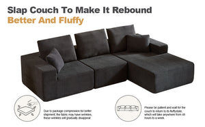 English Elm Modular Sectional Sofa With Chaise - Luxurious Cloud Couch For Living Room, Office & Bedroom Use W3434S00001