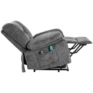 English Elm Power Lift Recliner with Massage & Heat, 8-Point Therapy, Timer & Easy Power Lift Assistance Grey W1403P177439