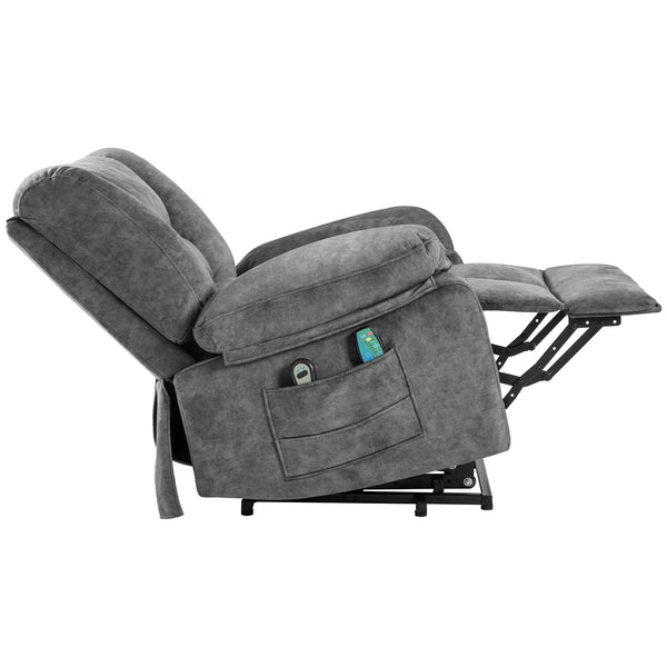 English Elm Power Lift Recliner with Massage & Heat, 8-Point Therapy, Timer & Easy Power Lift Assistance Grey W1403P177439