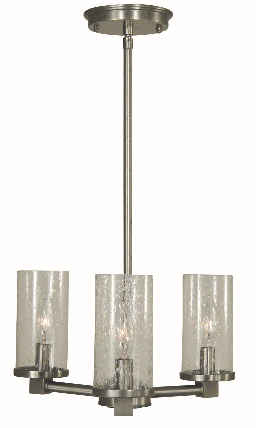 Framburg 3-light Urban Craftsman Lexi Chandelier - Farmhouse Elegance With Contemporary Style, Usa-made Design Brass Nickel Metal 3063 Bn