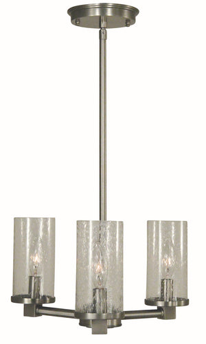Framburg 3-light Urban Craftsman Lexi Chandelier - Farmhouse Elegance With Contemporary Style, Usa-made Design Brass Nickel Metal 3063 Bn
