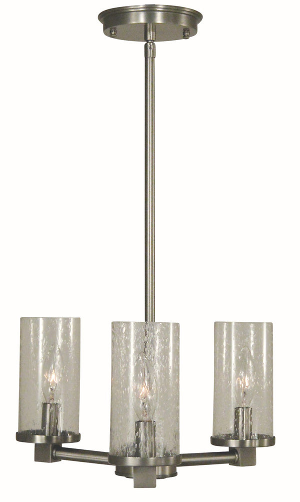 Framburg 3-light Urban Craftsman Lexi Chandelier - Farmhouse Elegance With Contemporary Style, Usa-made Design Brass Nickel Metal 3063 Bn