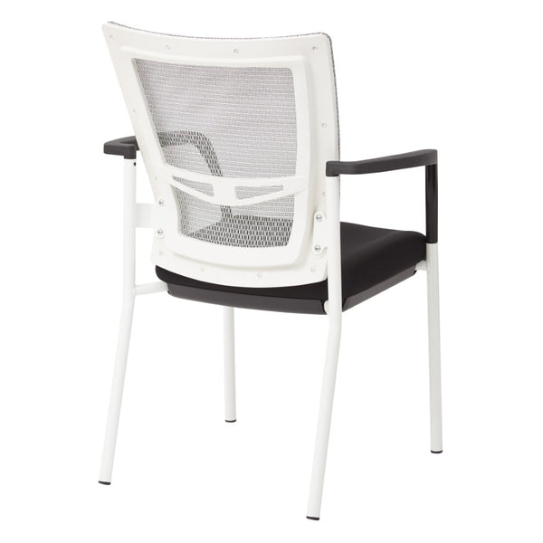 OSP Home Furnishings Progrid® Mesh Back Visitor Chair with Lumbar Support and Padded Seat for Office Black 8810W-3M