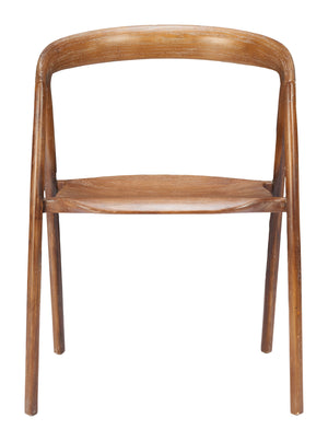 Zuo Modern Ziran Dining Chair Set Of 2 - Modern Elm Wood Design In Rich Walnut Finish For Elegant Dining Spaces Walnut Elm Wood 110549-zuo-modern