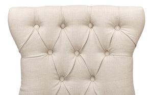 Sarreid Sophie Side Chair Set Of 2 - Elegant White Linen Upholstery On Sturdy Wood Frame For Chic Decor White  30691