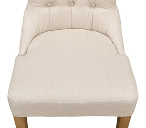 Sarreid Sophie Side Chair Set Of 2 - Elegant White Linen Upholstery On Sturdy Wood Frame For Chic Decor White  30691