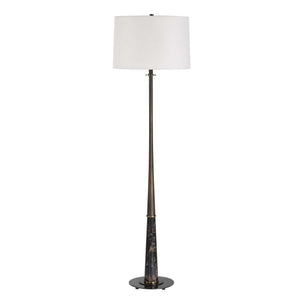 Uttermost Tallarico Sculptural Marble Iron Floor Lamp with Linen Shade for Living Rooms
