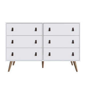 Amber Double Dresser in White 306GFX1 Manhattan Comfort