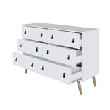 Amber Double Dresser in White 306GFX1 Manhattan Comfort