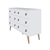 Amber Double Dresser in White 306GFX1 Manhattan Comfort