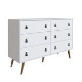 Amber Double Dresser in White 306GFX1 Manhattan Comfort