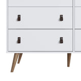 Amber Double Dresser in White 306GFX1 Manhattan Comfort