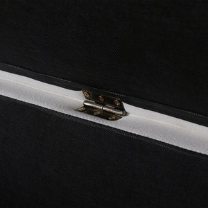 English Elm Jennifer Taylor Home - Madelyn 49" Modern Storage Bench in Bright White Dye - Upholstered Fabric, Flip-Top Storage, Chrome Legs B2719P238526