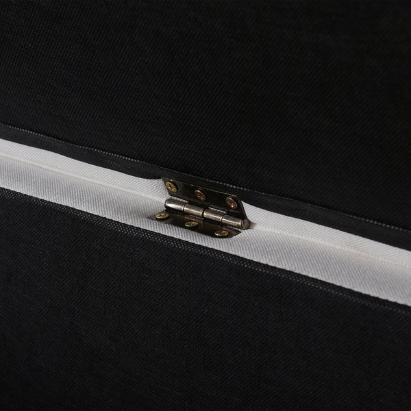 English Elm Jennifer Taylor Home - Madelyn 49" Modern Storage Bench in Bright White Dye - Upholstered Fabric, Flip-Top Storage, Chrome Legs B2719P238526