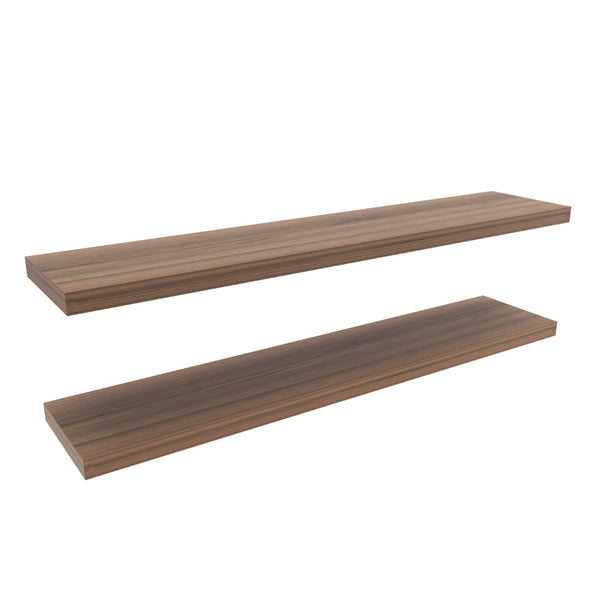 English Elm Shelves - 2-Tier Compact Walnut Storage Solution For Living Rooms, Eco-Friendly & Modern Design B097P395889-GIGA