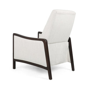 English Elm Christopher Knight Home® - Fabric Recliner Chair Mid-Century Push-Back Upholstered Armchair with Thick Cushion and Birch Frame Beige 70449.00BGE