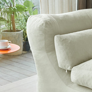 English Elm Cloud Corduroy Sleeper Chair Foldable High Density Foam Seat for Small Space Living Beige W1765P448558