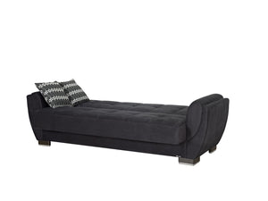 English Elm Primenest Skyhaven Convertible Sofabed With Storage - Modern Black Microfiber For Compact Spaces B030P286497-GIGA