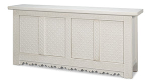Sarreid Persian Sideboard Antique White - Elegant Pine Storage With Timeless Charm For Your Home Decor White  30735-3