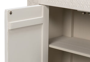 Sarreid Persian Sideboard Antique White - Elegant Pine Storage With Timeless Charm For Your Home Decor White  30735-3