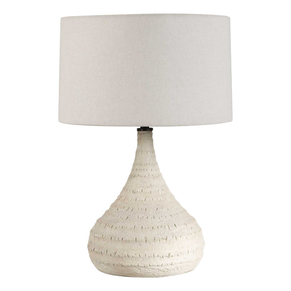 Uttermost Olsen Concrete Base Table Lamp Indoor Outdoor Coastal Modern White Shade
