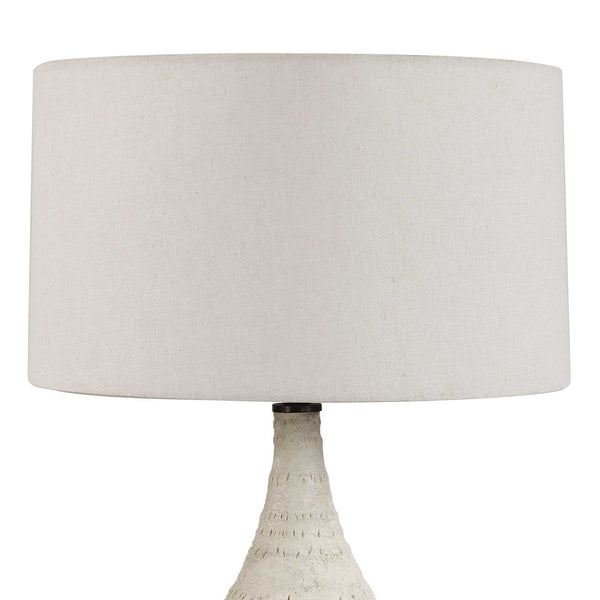 Uttermost Olsen Concrete Base Table Lamp Indoor Outdoor Coastal Modern White Shade