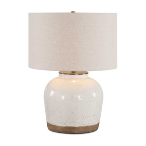 Uttermost Uttermost Jarret Ceramic Table Lamp Crackle Glaze Linen Shade Farmhouse Accent 30748-1