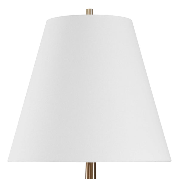 Uttermost Riccardi Ceramic Floor Lamp Smokey Blue Glaze Antique Brass Drum Shade