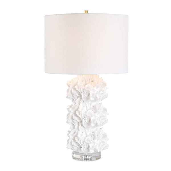 Uttermost Uttermost Cambre Coral Sculpted Base Linen Shade Table Lamp for Coastal Interiors 30758