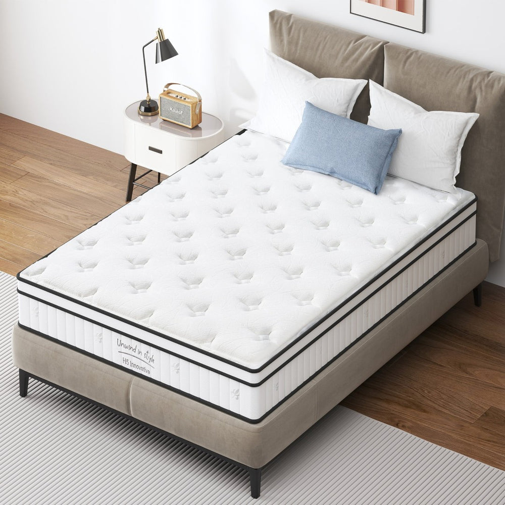 English Elm Full 10 Inch Hybrid Mattress with Pocketed Coils and Certipur Memory Foam Support W2889P423163