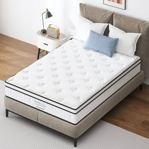 English Elm Full 10 Inch Hybrid Mattress with Pocketed Coils and Certipur Memory Foam Support W2889P423163
