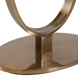Uttermost Tordin Oval Iron Frame Floor Lamp with Linen Shade for Modern Interiors
