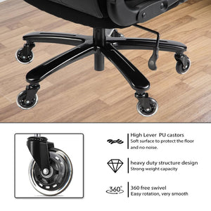 English Elm 500lbs Heavy Duty Executive Chair Wide Spring Seat Ergonomic High Back Home Office Black W5201P418289