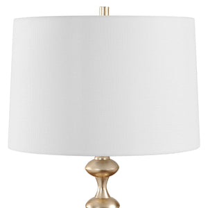 Uttermost Meila Antique Brass Iron Table Lamp with Linen Drum Shade for Any Room