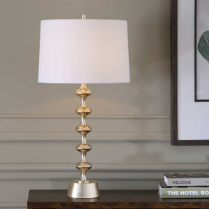 Uttermost Meila Antique Brass Iron Table Lamp with Linen Drum Shade for Any Room