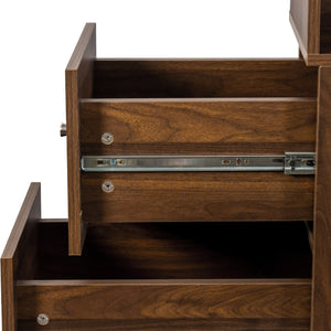 English Elm 70.87" H Modern Tall Storage Cabinet With 4 Open Shelves & 3 Drawers - Ideal For Living Room & Office W331P281206