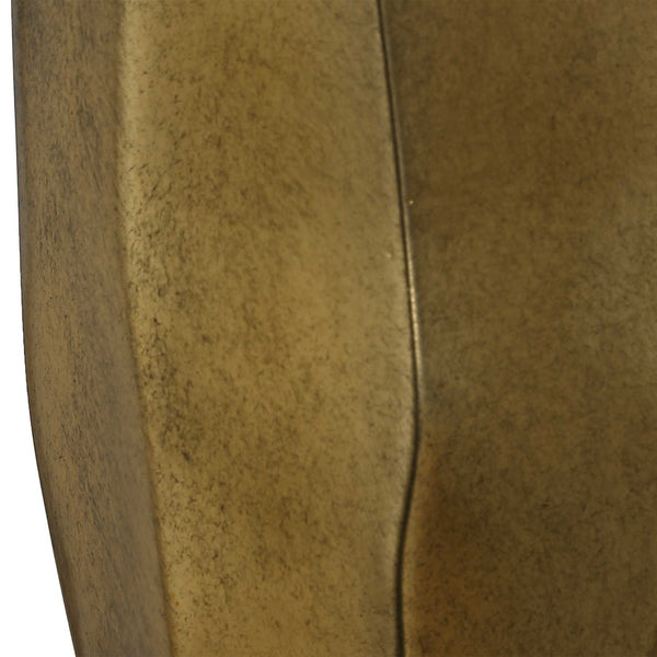Uttermost Octavio Faceted Gold Leaf Table Lamp with Crystal Base and Linen Shade